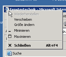 Programmsymbol in der linken oberen Fensterecke